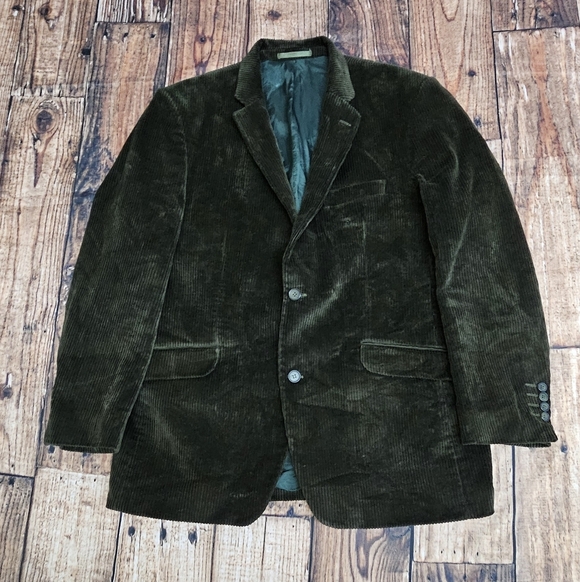 Leonard Jay of London Corduroy Blazer Sport Coat Jacket Men's Size 44R/38R